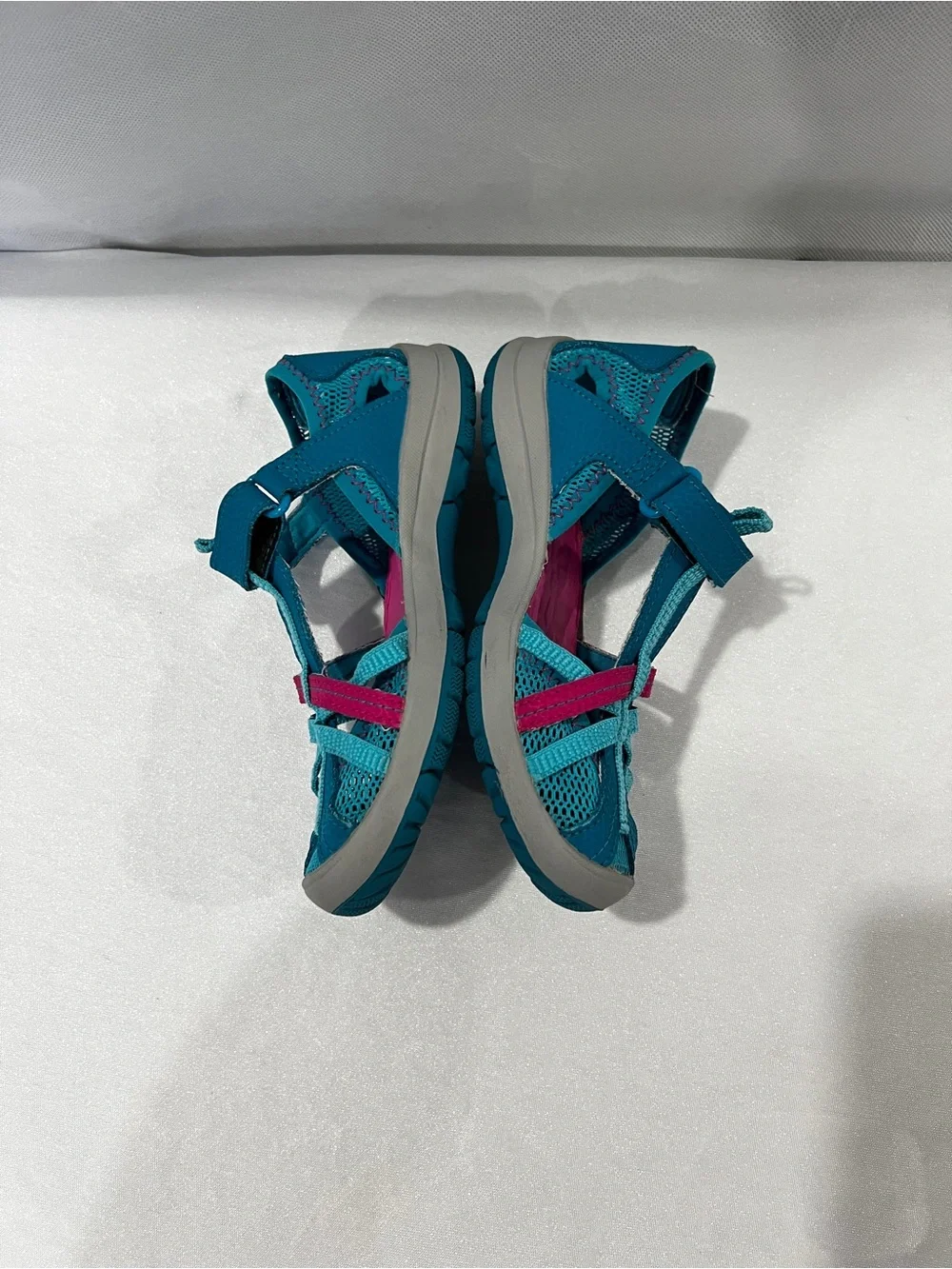 Merrell Dragonfly Sandal Size 1 US Kids Little Kids Turquoise Blue Pink Gray